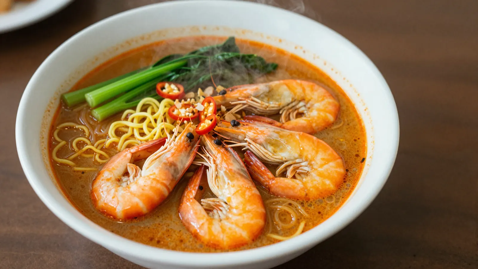 Prawn noodle soup